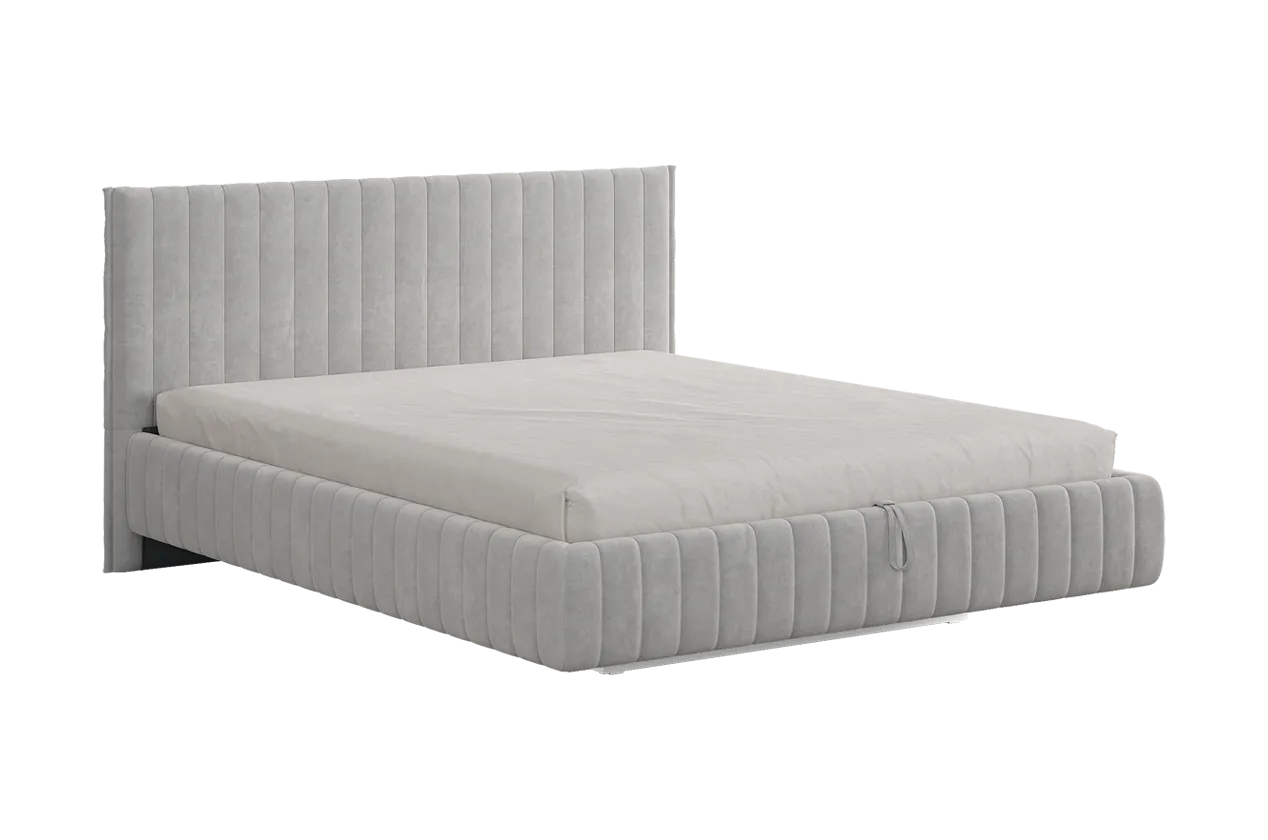 Кровать с подъемным механизмом Твикс 180х200 см галька (велюр) в Нефтеюганске - nefteyugansk.mebel-tymen.ru | фото