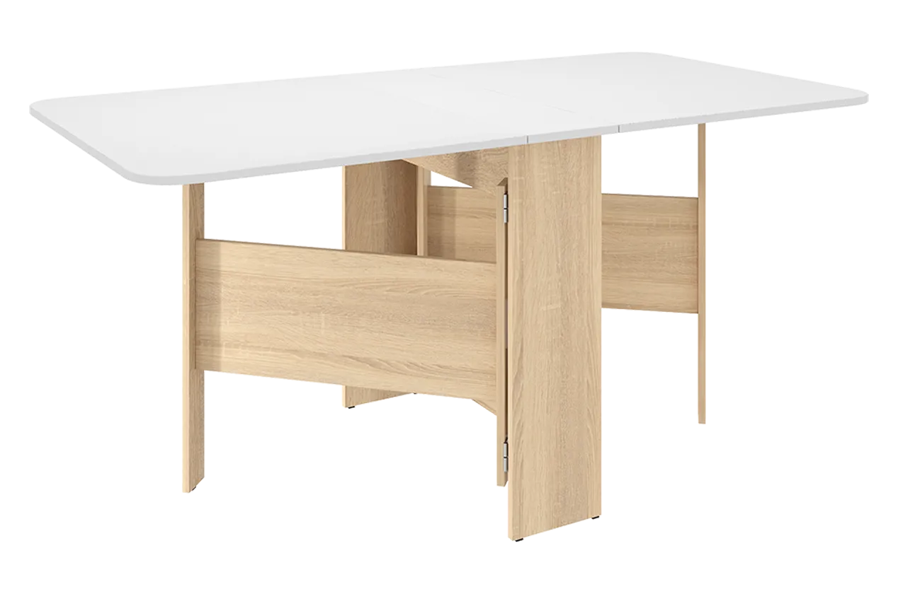 Стол-книжка раскладной Мечта 2 (дуб сонома/белый) в Нефтеюганске - nefteyugansk.mebel-tymen.ru | фото