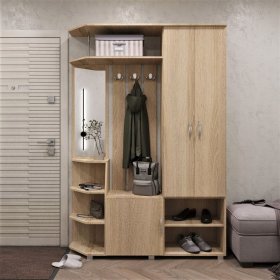 Прихожая Домино дуб сонома в Нефтеюганске - nefteyugansk.mebel-tymen.ru | фото