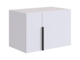 Антресоль двухдверная L600 Баско белое дерево в Нефтеюганске - nefteyugansk.mebel-tymen.ru | фото