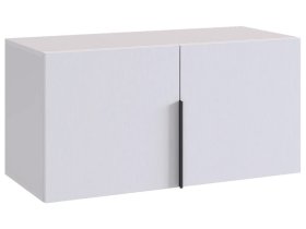 Антресоль двухдверная L800 Баско белое дерево в Нефтеюганске - nefteyugansk.mebel-tymen.ru | фото