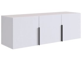 Антресоль трехдверная L1200 Баско белое дерево в Нефтеюганске - nefteyugansk.mebel-tymen.ru | фото