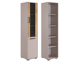 Стеллаж Лайт-2 кашемир/дуб крафт золотой в Нефтеюганске - nefteyugansk.mebel-tymen.ru | фото