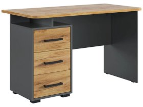 Стол компьютерный 1200 Лайт-2 графит/дуб крафт золотой в Нефтеюганске - nefteyugansk.mebel-tymen.ru | фото