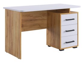 Стол компьютерный 1200 Лайт-2 дуб крафт золотой/белый в Нефтеюганске - nefteyugansk.mebel-tymen.ru | фото