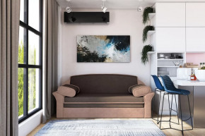 Диван-кровать "Рик-1400" каппучино/пудра в Нефтеюганске - nefteyugansk.mebel-tymen.ru | фото