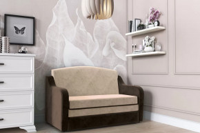 Диван "Луна" (серо-бежевый, к/з шоколад) в Нефтеюганске - nefteyugansk.mebel-tymen.ru | фото