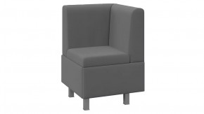 Диван угловой «Каир» Исп.2 Велюр Camaro 18 (серый) в Нефтеюганске - nefteyugansk.mebel-tymen.ru | фото