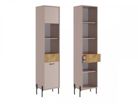 Стеллаж Доминика кашемир/дуб крафт золотой в Нефтеюганске - nefteyugansk.mebel-tymen.ru | фото