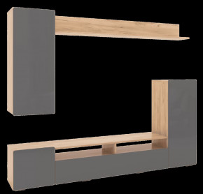 Гостиная Альфа Дуб Золото / Графит Софт в Нефтеюганске - nefteyugansk.mebel-tymen.ru | фото