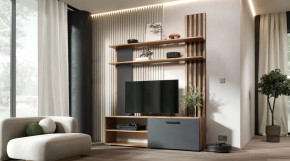 Гостиная Каролина Дуб Вотан/Графит в Нефтеюганске - nefteyugansk.mebel-tymen.ru | фото