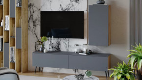 Гостиная «Порто» №3 Яблоня Беллуно, Графит софт в Нефтеюганске - nefteyugansk.mebel-tymen.ru | фото