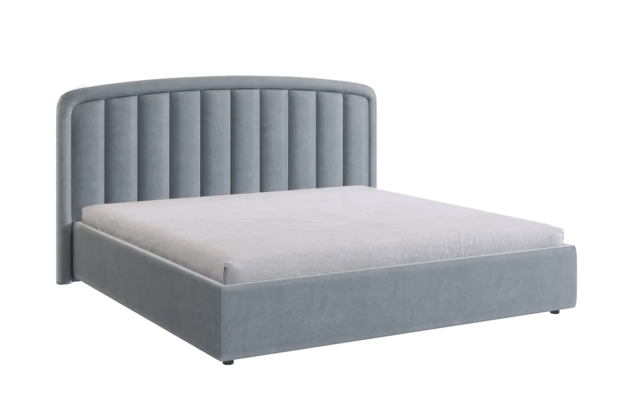 Кровать с подъемным механизмом Сиена 2 180х200 см оникс (велюр) в Нефтеюганске - nefteyugansk.mebel-tymen.ru | фото