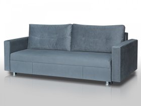 Диван Комфорт с прямыми подлокотниками серый в Нефтеюганске - nefteyugansk.mebel-tymen.ru | фото