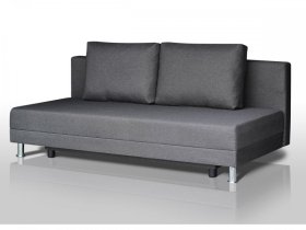 Диван Комфорт Лайт без подлокотников 2 подушки графит в Нефтеюганске - nefteyugansk.mebel-tymen.ru | фото