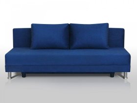 Диван Комфорт Лайт без подлокотников 2 подушки синий в Нефтеюганске - nefteyugansk.mebel-tymen.ru | фото