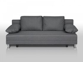 Диван Комфорт без подлокотников 4 подушки графит в Нефтеюганске - nefteyugansk.mebel-tymen.ru | фото
