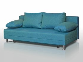 Диван Комфорт без подлокотников 4 подушки азур в Нефтеюганске - nefteyugansk.mebel-tymen.ru | фото