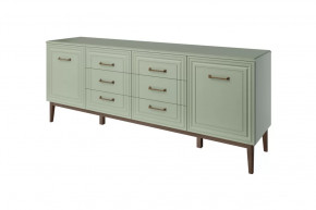 Комод 6 ящиков 2 двери Гориция Зелёный самшит в Нефтеюганске - nefteyugansk.mebel-tymen.ru | фото