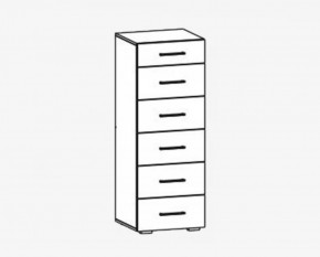 Комод 6 ящиков "Фиеста" №15 в Нефтеюганске - nefteyugansk.mebel-tymen.ru | фото