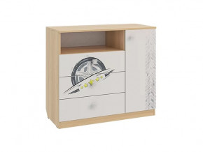 Комод Форсаж дуб сонома/белый в Нефтеюганске - nefteyugansk.mebel-tymen.ru | фото