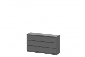 Комод с ящиками 1,38м Графит серый Денвер в Нефтеюганске - nefteyugansk.mebel-tymen.ru | фото