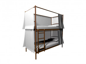 Конструкция для штор к Хостел Duo 4х стронняя в Нефтеюганске - nefteyugansk.mebel-tymen.ru | фото