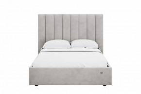 Кровать 1400 Ингрид 312 Велюр Ультра Смог в Нефтеюганске - nefteyugansk.mebel-tymen.ru | фото