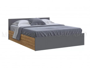 Кровать 1600 Басямиф, графит/дуб крафт в Нефтеюганске - nefteyugansk.mebel-tymen.ru | фото