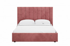 Кровать 1600 Ингрид 312 Велюр Ультра коралл в Нефтеюганске - nefteyugansk.mebel-tymen.ru | фото