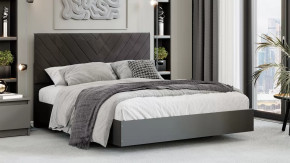 Кровать «Бетта» Тип 1 Серый графит, Велюр Серый в Нефтеюганске - nefteyugansk.mebel-tymen.ru | фото