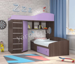 Кровать-чердак Кадет 2 с металлической лестницей Ярофф в Нефтеюганске - nefteyugansk.mebel-tymen.ru | фото