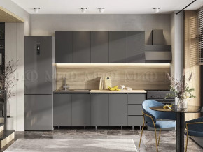 Кухня Челси 2,0м Графит/Графит в Нефтеюганске - nefteyugansk.mebel-tymen.ru | фото