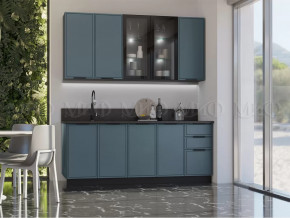 Кухня Николь 2,0/900м (Браш Блю) в Нефтеюганске - nefteyugansk.mebel-tymen.ru | фото