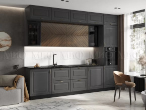 Кухня Престиж 3,0м Компоновка №2 (Графит/Графит софт/Прайм орех) в Нефтеюганске - nefteyugansk.mebel-tymen.ru | фото