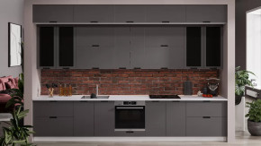 Кухонный гарнитур «Гренада» №19 Белый, Холст Вулкан в Нефтеюганске - nefteyugansk.mebel-tymen.ru | фото