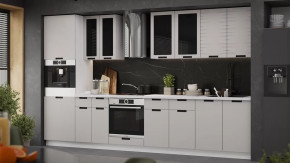 Кухонный гарнитур «Гренада» №5 Белый, Холст мокко в Нефтеюганске - nefteyugansk.mebel-tymen.ru | фото