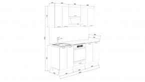 Кухонный гарнитур «Лорас» длиной 200 см со шкафом НБ в Нефтеюганске - nefteyugansk.mebel-tymen.ru | фото