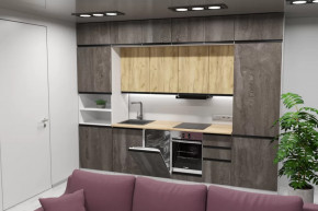 Кухонный гарнитур Сапфир 2 экстра 3000 мм в Нефтеюганске - nefteyugansk.mebel-tymen.ru | фото