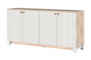 Ланзетти Тумба 4 двери Дуб Торонто/Жемчуг в Нефтеюганске - nefteyugansk.mebel-tymen.ru | фото