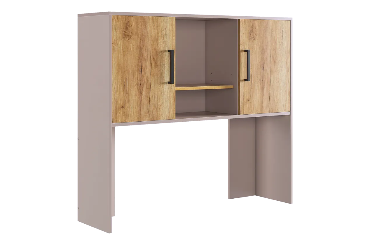 Надстройка стола компьютерного 1200 Лайт-2 кашемир/дуб крафт золотой в Нефтеюганске - nefteyugansk.mebel-tymen.ru | фото