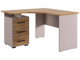 Стол компьютерный 1200 угловой Лайт-2 кашемир/дуб крафт золотой в Нефтеюганске - nefteyugansk.mebel-tymen.ru | фото