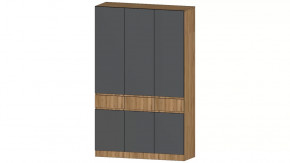 Ленора Шкаф 3х ств. Дуб вотан/Графит в Нефтеюганске - nefteyugansk.mebel-tymen.ru | фото