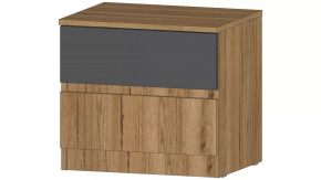 Ленора Тумба прикроватная Дуб вотан/Графит в Нефтеюганске - nefteyugansk.mebel-tymen.ru | фото