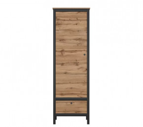 LOFT шкаф REG1D1S (Дуб вотан/Черный) в Нефтеюганске - nefteyugansk.mebel-tymen.ru | фото