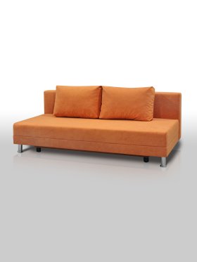 Диван Комфорт Лайт без подлокотников 2 подушки апельсин в Нефтеюганске - nefteyugansk.mebel-tymen.ru | фото