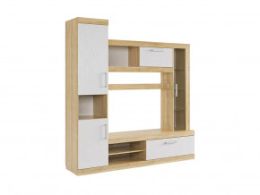 Мини-стенка Макси дуб сонома/белое дерево в Нефтеюганске - nefteyugansk.mebel-tymen.ru | фото