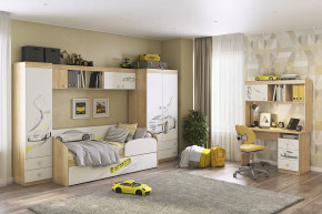 Детский гарнитур Форсаж К1 дуб сонома/белый в Нефтеюганске - nefteyugansk.mebel-tymen.ru | фото