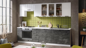 Модульная кухня «Детройт» Белый/Белый глянец/Угольный камень в Нефтеюганске - nefteyugansk.mebel-tymen.ru | фото