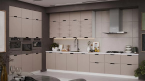 Модульная кухня «Гренада» Белый, Холст латте в Нефтеюганске - nefteyugansk.mebel-tymen.ru | фото